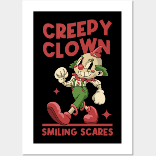 Creepy Clown Halloween Posters and Art